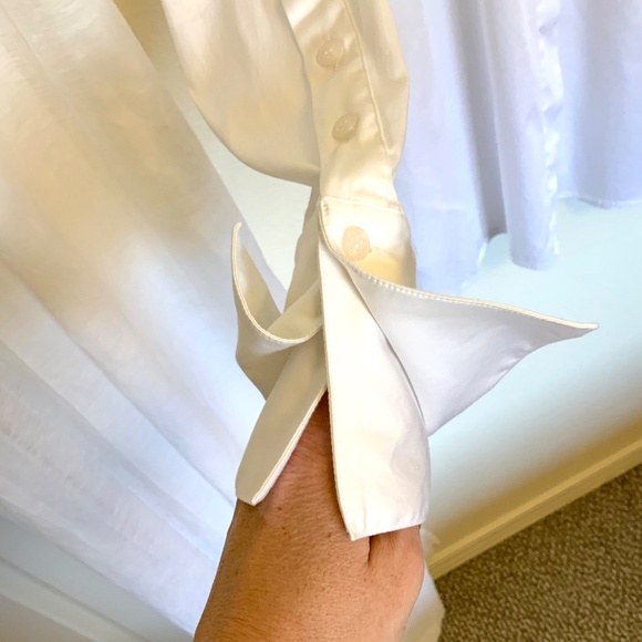 PLUS SIZE! Soft Surroundings Button Down Shirt White 1X - Picture 5 of 8